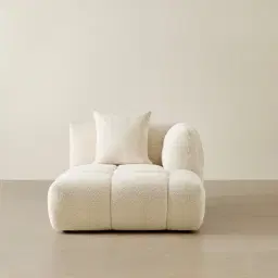 Amity Stone Cream Woven Fabric Right Chaise Module