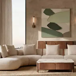 Soluna Powder White Chenille Fabric Right Terminal