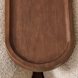 Capri Mocha Walnut Curve Sofa Tray