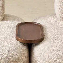 Capri Mocha Walnut Curve Sofa Tray