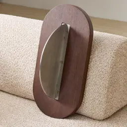 Capri Mocha Walnut Curve Sofa Tray