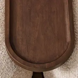 Capri Smoky Walnut Curve Sofa Tray