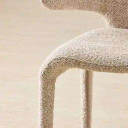 Debra Mid Beige Woven Fabric Dining Chair
