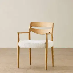 Gloria Fusion Grey Fabric Dining Chair - Light Ash Legs