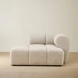 Quincy Slate Grey Fabric Right Cuddler Module