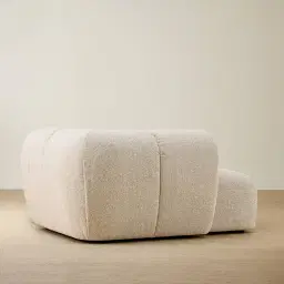 Quincy Slate Grey Fabric Right Cuddler Module