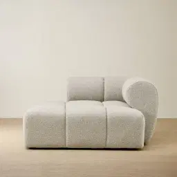 Quincy Slate Grey Fabric Right Cuddler Module