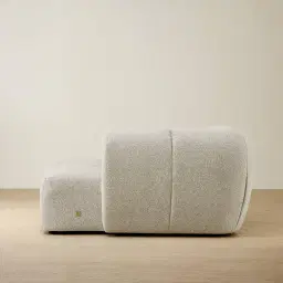 Quincy Slate Grey Fabric Right Cuddler Module