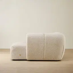 Quincy Slate Grey Fabric Right Cuddler Module