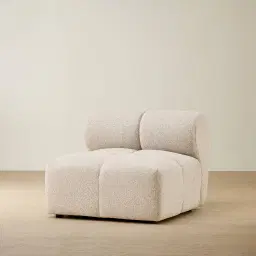 Quincy Slate Grey Fabric Armless Module