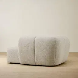 Quincy Slate Grey Fabric Left Cuddler Module