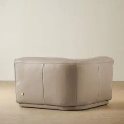 Crosby Myrtle Grey Leather Right Arm Module