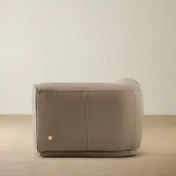 Crosby Myrtle Grey Leather Right Arm Module