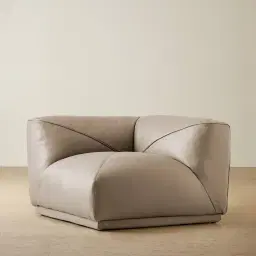 Crosby Myrtle Grey Leather Corner Module