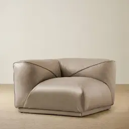 Crosby Myrtle Grey Leather Corner Module