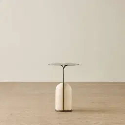 Hazel Travertine Side Table