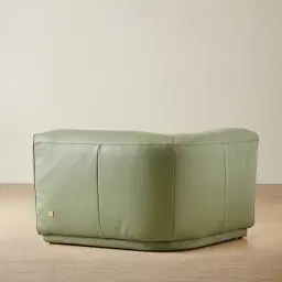 Crosby Light Green Leather Right Arm Module