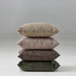 Warm Taupe Woven Fabric Cushion 40x60