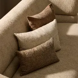 Pecan Brown Chenille Fabric Cushion 50x50