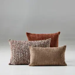 Pecan Brown Chenille Fabric Cushion 40x60