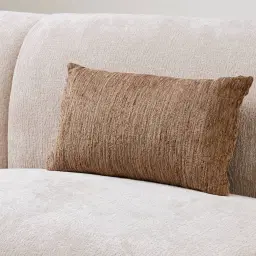 Pecan Brown Chenille Fabric Cushion 30x50