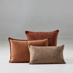 Pecan Brown Chenille Fabric Cushion 30x50