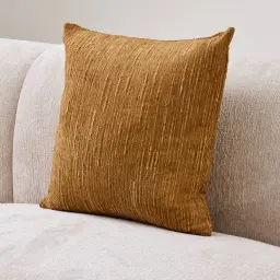 Canola Yellow Chenille Fabric Cushion 50x50