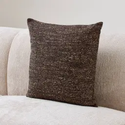 Cocoa Brown Woven Fabric Cushion 50x50