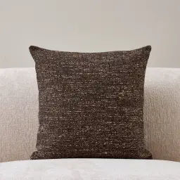 Cocoa Brown Woven Fabric Cushion 50x50