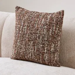 Auburn Red Woven Fabric Cushion 50x50