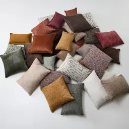 Auburn Red Woven Fabric Cushion 30x50