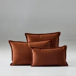 Copper Brown Velveteen Cushion 40x60