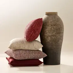 Bordeaux Red Velveteen Cushion 50x50