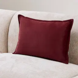 Bordeaux Red Velveteen Cushion 40x60