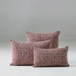 Sangria Red Woven Fabric Cushion 50x50