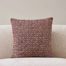 Sangria Red Woven Fabric Cushion 50x50