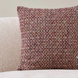 Sangria Red Woven Fabric Cushion 50x50