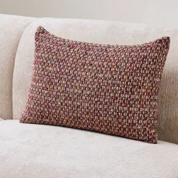 Sangria Red Woven Fabric Cushion 40x60