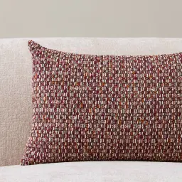 Sangria Red Woven Fabric Cushion 40x60