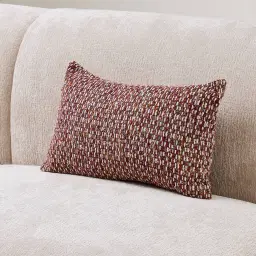 Sangria Red Woven Fabric Cushion 30x50