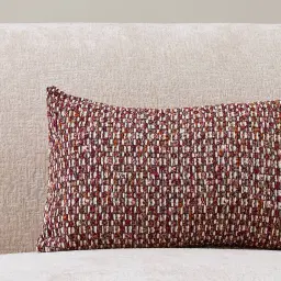 Sangria Red Woven Fabric Cushion 30x50