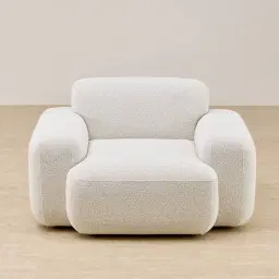 Capri Stone White Fabric Occasional Chair