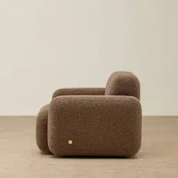 Capri Earth Brown Woven Fabric Occasional Chair