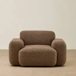 Capri Earth Brown Woven Fabric Occasional Chair