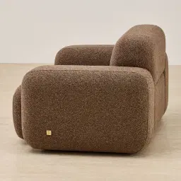Capri Earth Brown Woven Fabric Occasional Chair