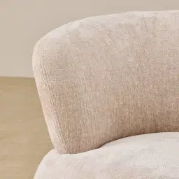 Marlowe Powder White Chenille Fabric Occasional Chair