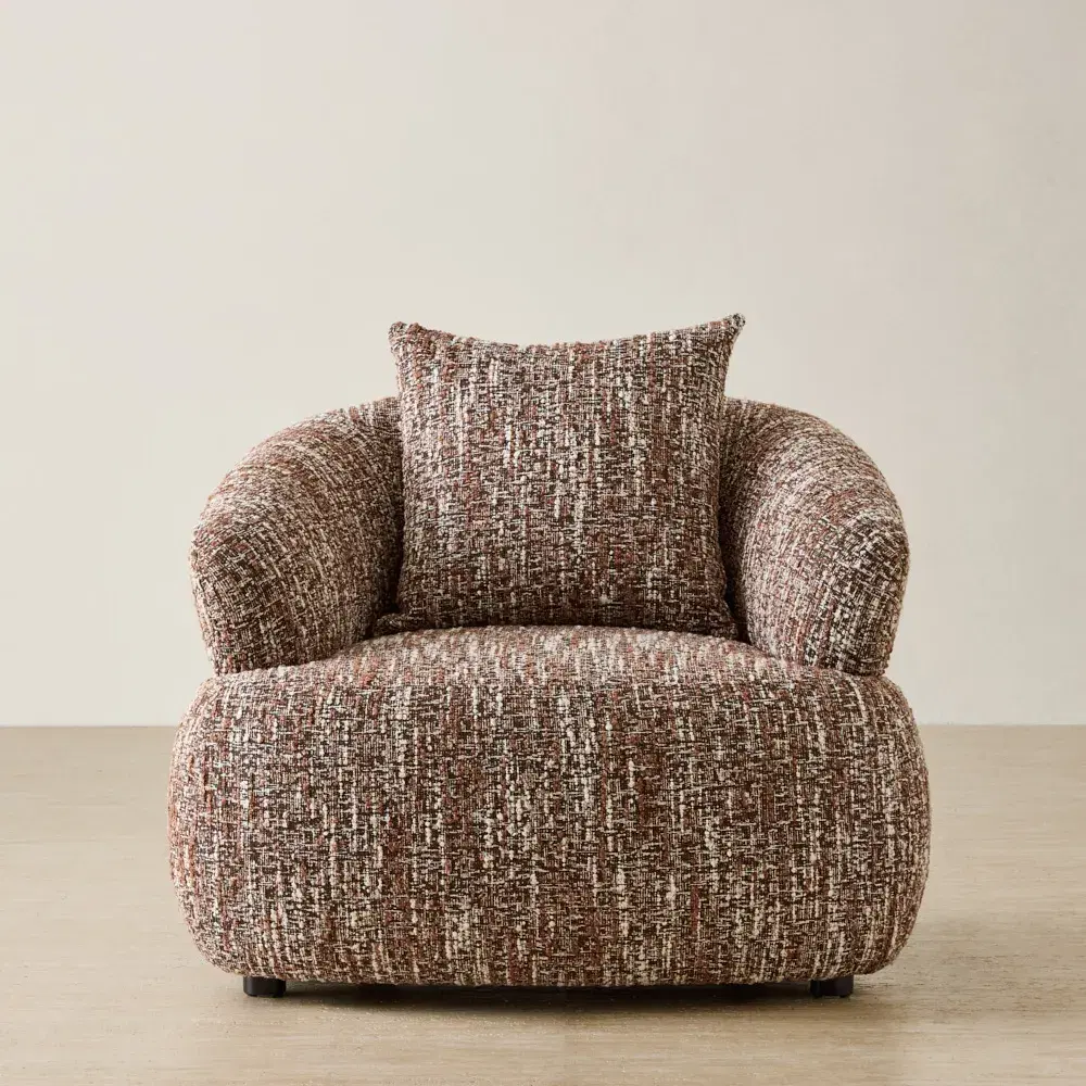 Velinor Auburn Red Woven Fabric Occasional Chair