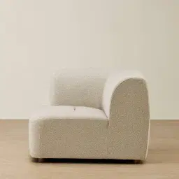 Calma Pearl Beige Fabric Left Arm Module