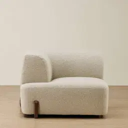 Calma Pearl Beige Fabric Left Arm Module