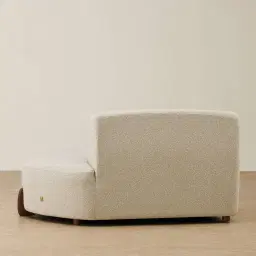 Calma Pearl Beige Fabric Right Cuddler Module